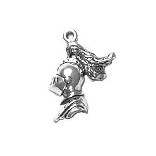 Sterling Silver Knight Charm with Split Ring #P877