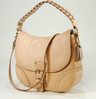 Coach Poppy Leather Whip Stitch Hobo 19004 (Natural) Shoes