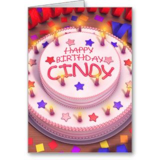 Cindy's Birthday Cake Cards
