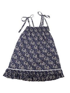 Sara Navy Floral Ruched Dress by Busy Bees