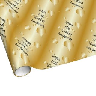 50th Wedding Anniversary Gift Wrapping Paper