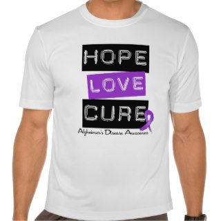 Hope Love Cure Label Alzheimer's Disease Tees