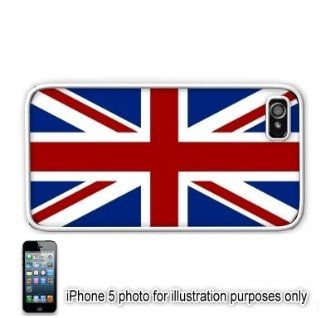 United Kingdom Union Jack British Flag Apple iPhone 5 Hard Back Case Cover Skin White Cell Phones & Accessories