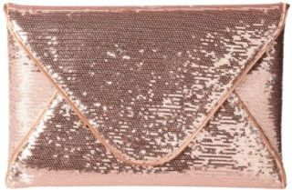 BCBG Harlow Sequin NDO638EV Clutch,Blush,One Size Shoes