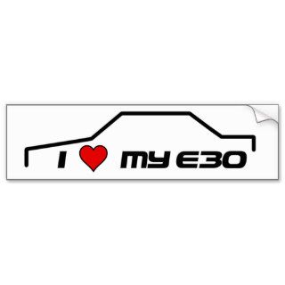 I heart my e30 bumper sticker