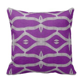 pretty purple white pattern pillow