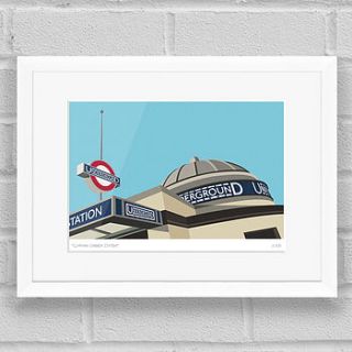 clapham common station print by place in print