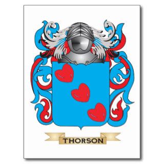 Thorson Family Crest (Coat of Arms) Post Card