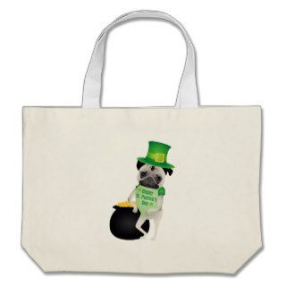 St. Patricks Day Pug Leprechaun Tees and Gifts Bags