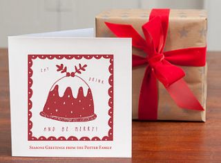 personalised 'be merry christmas card' by honey tree publishing