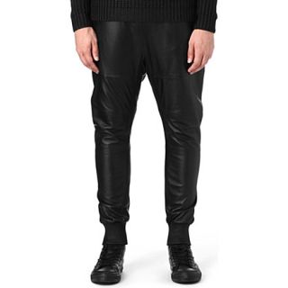 BLOOD BROTHER   Leather jogging bottoms