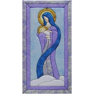 Quilt Magic No Sew Wall Hanging Kit   10" x 19" Mary and Baby Jesus