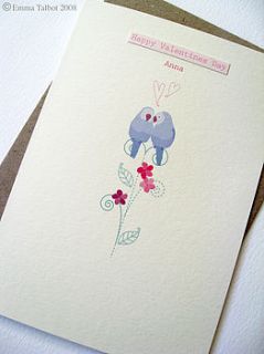 happy anniversary card love birds by the little brown rabbit