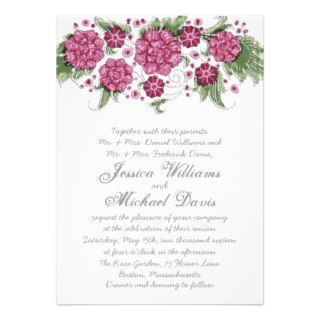 Chalkboard Flowers Wedding Pink Peony Rustic Custom Invites