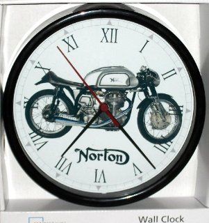 Vintage Classic Antique British Norton Manx 500cc Single Cylinder Motorcycle, Custom Wall Clock Kitchen & Dining