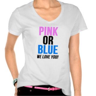 Pink or Blue Baby Gender Reveal Tee Shirts