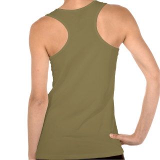 Women's Plain Olive Green Racerback T Shirt