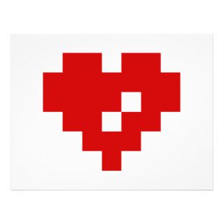 Pixel Heart 8 Bit Love Custom Flyer