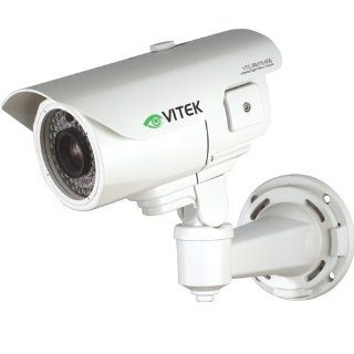 Vitek CCTV VTC IRE70/650 700TVL Infrared Bullet Camera with 300' Range 6 50mm OSD, External Zoom/Focus Control, Highlight Masking, Waterproof   IP68  Camera & Photo