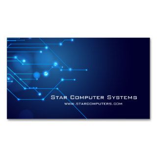 Blue Light Circuits3 Computer Repair Business Card