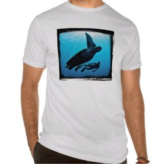 Turtle And Diver   Fitted. Organic (mens) Tee Shirt