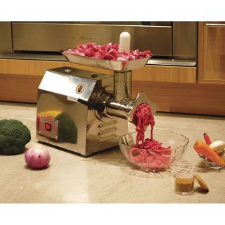 Kitchener #22 Stainless Steel Electric Meat Grinder — 3/4 HP  Electric Meat Grinders