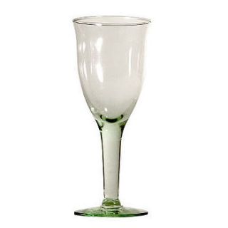 recycled glass white wine goblet by biome lifestyle