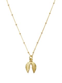 Gold Angel Wings Pendant Necklace by Good Charma