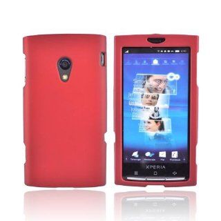 RED Rubberized Hard Plastic Case Cover For Sony Ericsson Xperia X10 Cell Phones & Accessories