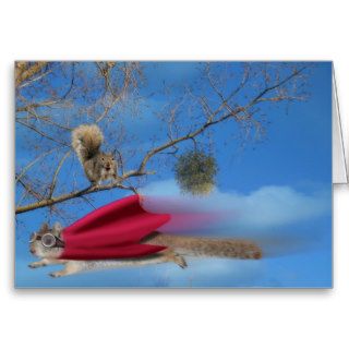 flying squirrel greeting card