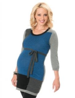 Motherhood 3/4 Sleeve Colorblock Maternity Sweater Tunic