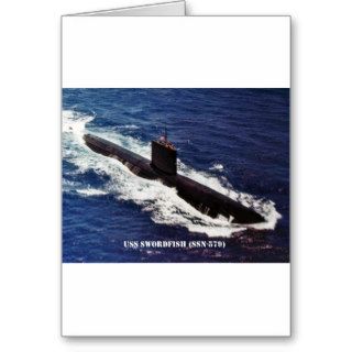 USS SWORDFISH (SSN 579) GREETING CARD