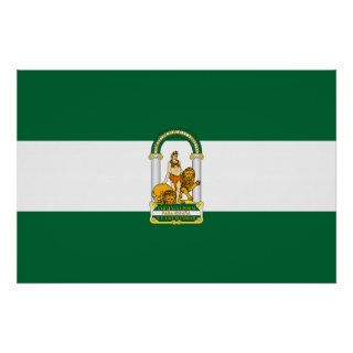 Andalusia, Spain flag Print