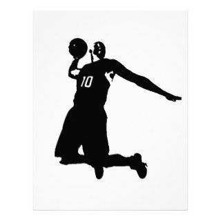 Basketball Player Silhouette Letterhead Design