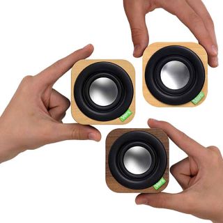 Vers 1Q Wood Cube Portable Bluetooth Sound System
