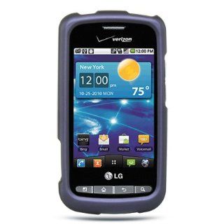 Dark Purple Rubberized Protector Case for LG Vortex VS660 Cell Phones & Accessories