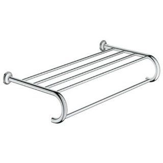 Grohe 40 660 000 Essentials Authentic 24 Inch Brass Multi Towel Rack, Starlight Chrome