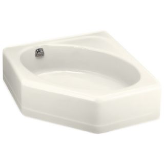 KOHLER 48 in x 44 in Mayflower Biscuit Corner Skirted Bathtub with Left Hand Drain