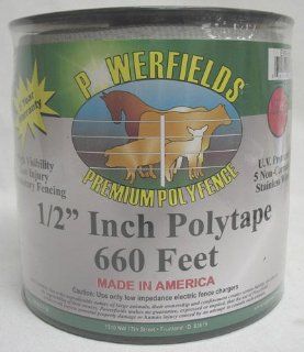 Powerfields EW15 660 1.5 Feet Polytape, 660 Feet, White  Agricultural Fence Accessories  Patio, Lawn & Garden