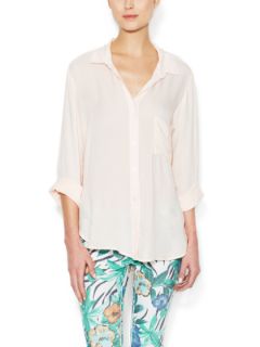 Soft Touch Twill Button Down Shirt  by Zoe & Sam