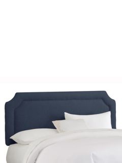 Notched Border Headboard in Linen Navy by Platinum Collection by SF Designs