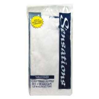 Sensations, Tablecover White, 1 Each (12 Pack) Grocery & Gourmet Food