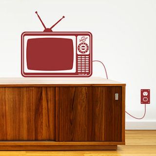 retro tv wall sticker by sirface graphics