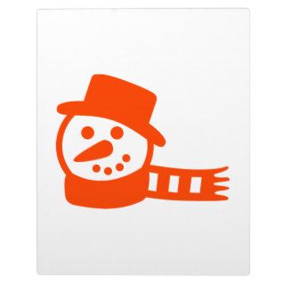 Snowman hat scarf display plaque