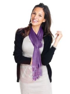 Hollywood Solid Pashmina Scarf   Purple