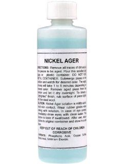Nickel Aging Solution   8 Oz Bottle. Patina Solutions.