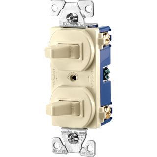 Cooper Wiring Devices 15 Amp Almond Combination Light Switch
