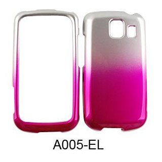 LG Vortex VS660 Two Tones, White and Pink Snap On Cover, Hard Plastic Case, Face cover, Protector Cell Phones & Accessories