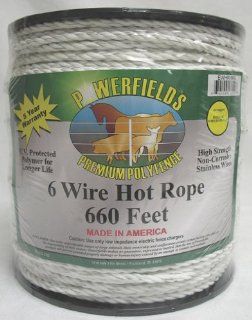 Powerfields EWHR 660 1/4" Hot Rope White 660' Roll  Livestock Equipment 