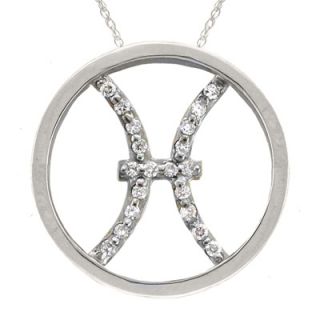 CT. T.W. Diamond Pisces Pendant in 10K White or Yellow Gold